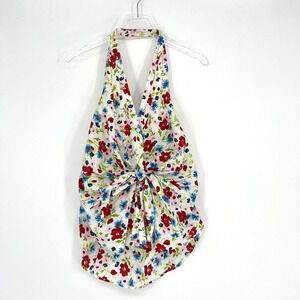Veronica‎ Beard Top Womens M Floral Halter Summer Cottage Feminine Vacation